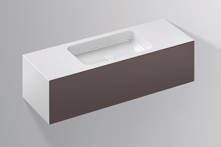 Produktbild Alape WP.Folio6 Waschplatz, 1254x350x450mm, Waschtischunterschrank 1 Vollauszug, Waschtisch ohne Hah