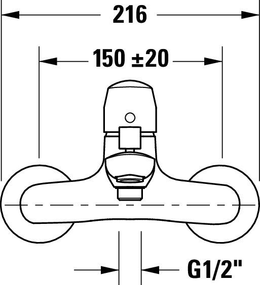 Actual product image Duravit Single lever bath tub m. No 1 surface-mounted chrome