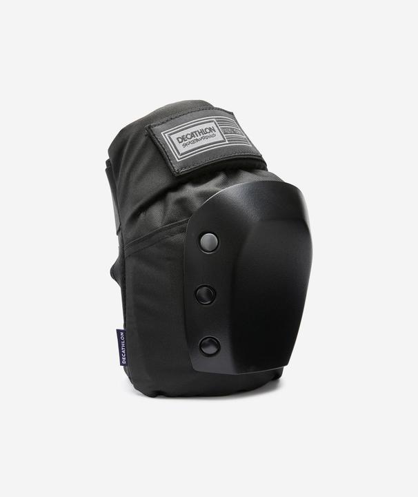 Image du produit Decathlon Adulte 3-Piece Skateboarding Protector Set Pad500 Black (L, Genouillère, Protège-poignets, Coudes, Modèle unique)