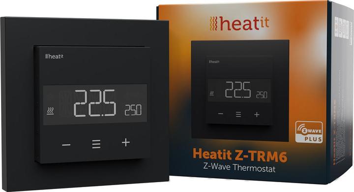 Produktbild Heatit controls - Z-TRM6 3600W 16A Z-Wave-Thermostat, schwarz