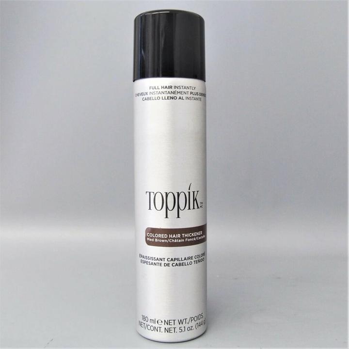 Immagine prodotto Toppik Addensante per capelli colorati - Castano medio 144 gr (51 ml)