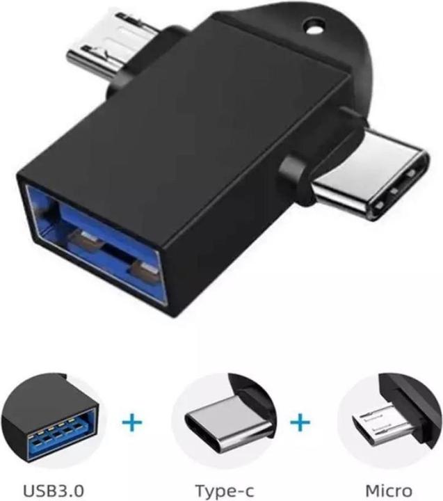 Produktbild PowerGuard 2-in-1 USB 3.0 to USB-C MicroUSB OTG Adapter (USB 3.0)