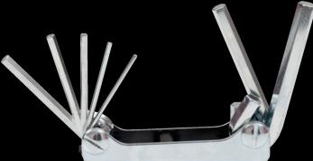 Irimo Set of metric hexagonal offset screwdrivers in plastic holder, galvanised - 7 pieces