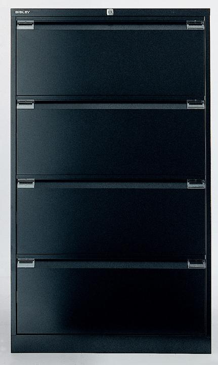 Image du produit Bisley Classeur à dossiers suspendus double voie avec 4 tiroirs (62 x 80 x 132 cm)