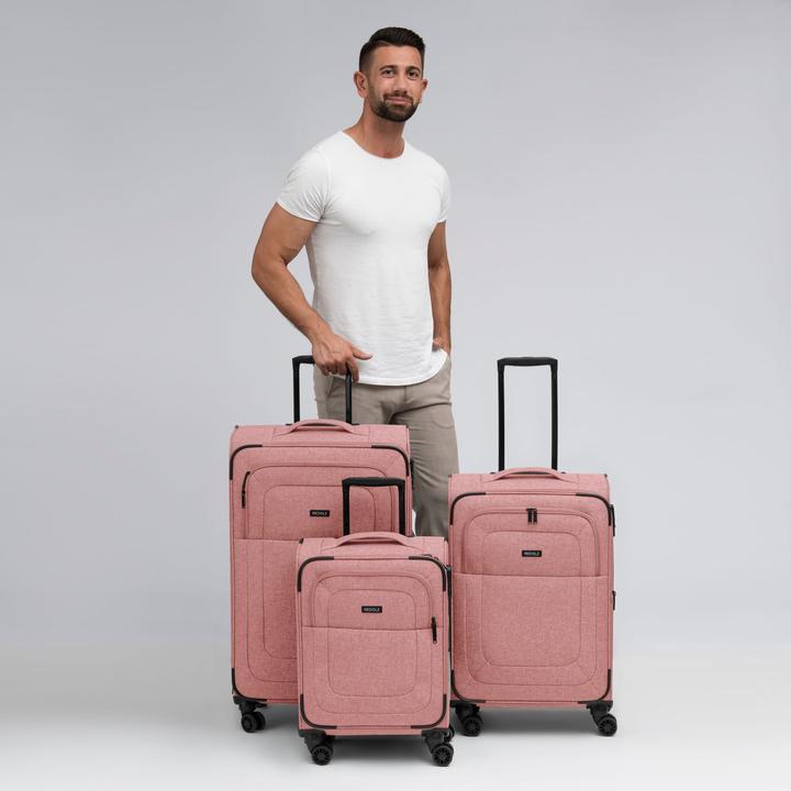 Actual product image Redolz Essentials 12 THREE SET 4-wheel suitcase set, 3-piece, with stretch fold (201 l, XL (from 140l))