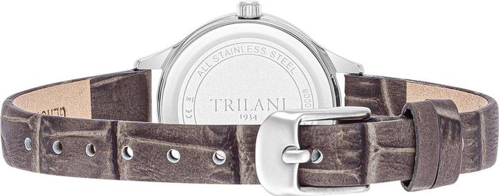 Immagine prodotto Trilani Orologio da donna al quarzo in vera pelle grigio - 30496 (Orologio da polso analogico, 26 mm)
