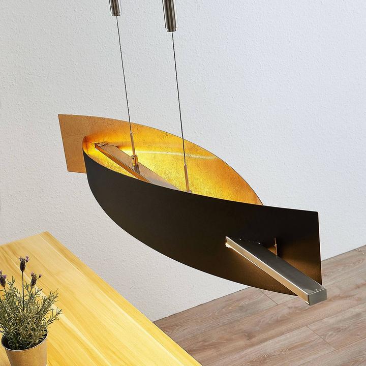 Image du produit Lucande Marija Lampe à suspendre L100 Black/Gold (1100 lm)