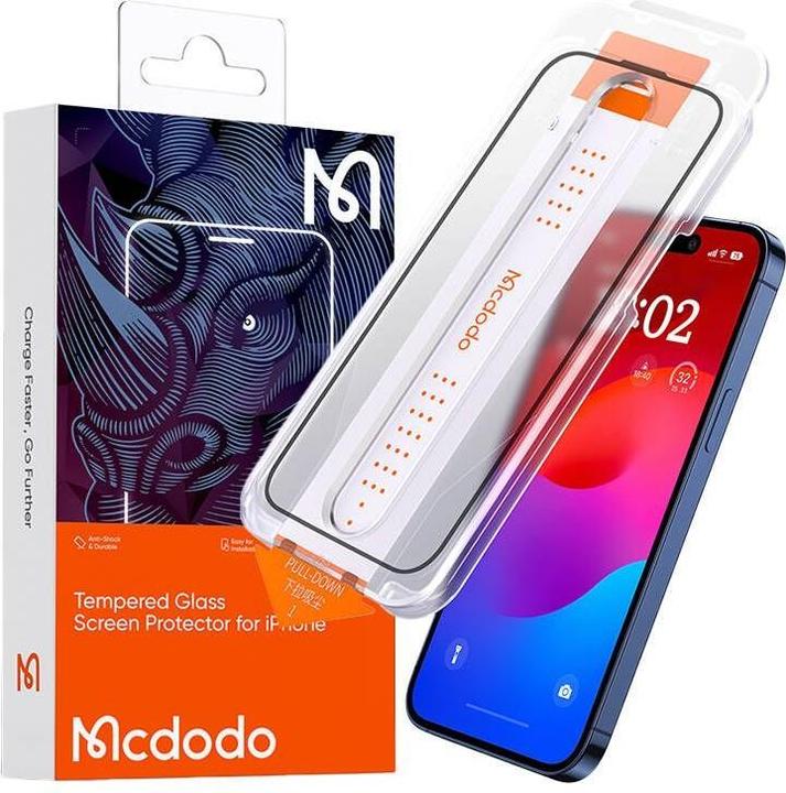 Actual product image Mcdodo PF-5361 Tempered glass for iPhone 15 Plus (1 Piece, Apple iPhone 15 Plus)
