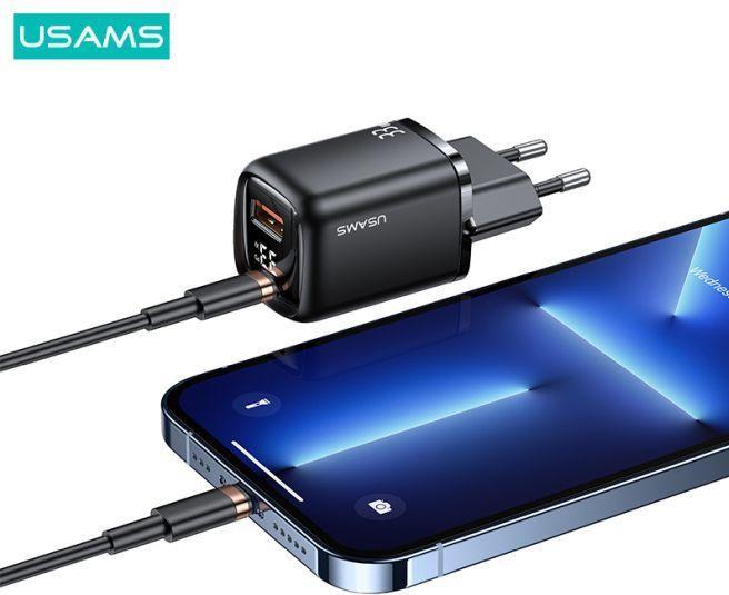 Image du produit Usams Chargeur rapide 33W QC + PD à affichage numérique (33 W)