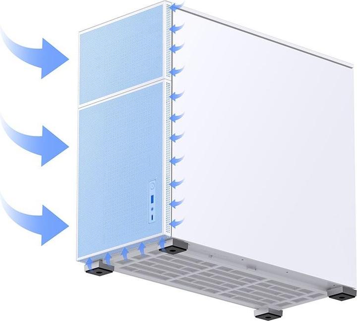 Actual product image Jonsbo D41 MESH White (mATX, DTX, Mini-ITX, ATX)