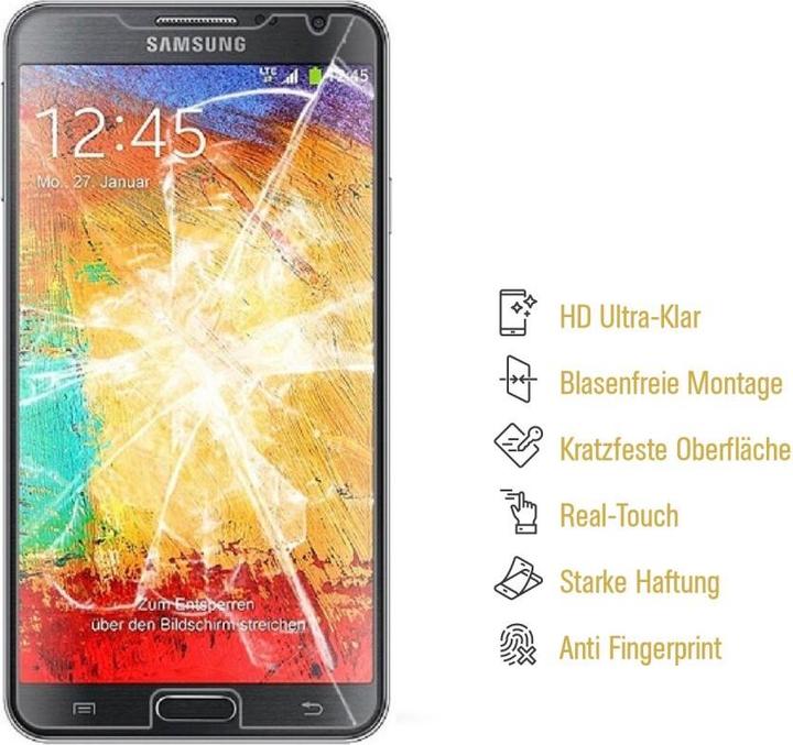 Produktbild Protectorking 3x Panzerfolie Anti-Shock HD Klar (3 Stück, Samsung Galaxy Note 3)