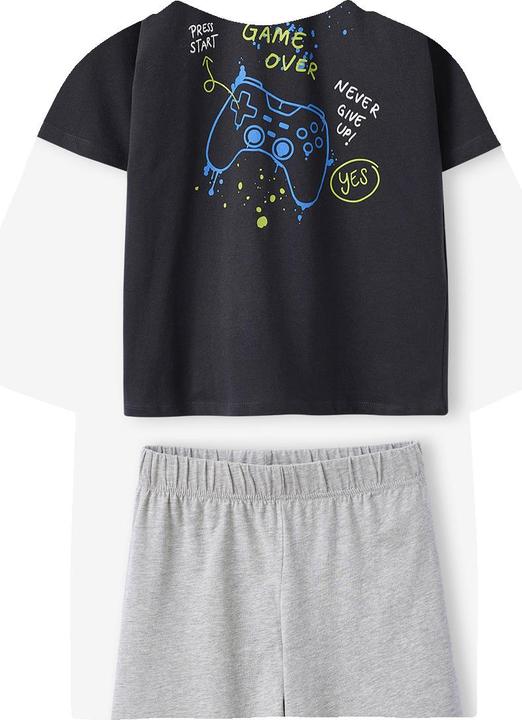 Produktbild Jonen 2er-Pack Jungen Sommer-Schlafanzüge Gamer mit Recycling-Baumwolle (128)