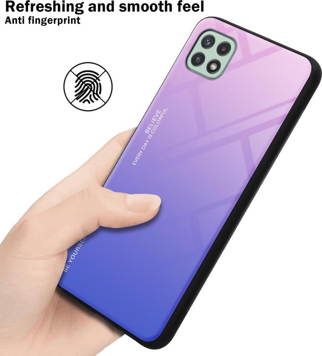 Productafbeelding Cadorabo TPU 2 Kleuren Glazen Hoesje (Samsung Galaxy A22 5G)