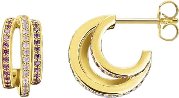Immagine prodotto Thomas Sabo Anelli creoli oro con pietre colorate (Argento 925, Doratura in oro giallo 750)