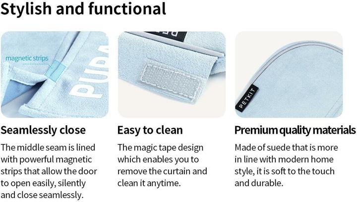 Actual product image Petkit Pura Max Magnetic Dustproof Curtain