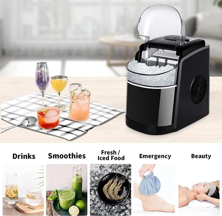 Produktbild Vpcok Direct Eiswürfelmaschine, 12Kg, Schwarz