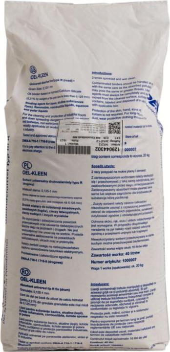 Nutritional values and ingredients Oil binding agent Oel-Kleen 2000