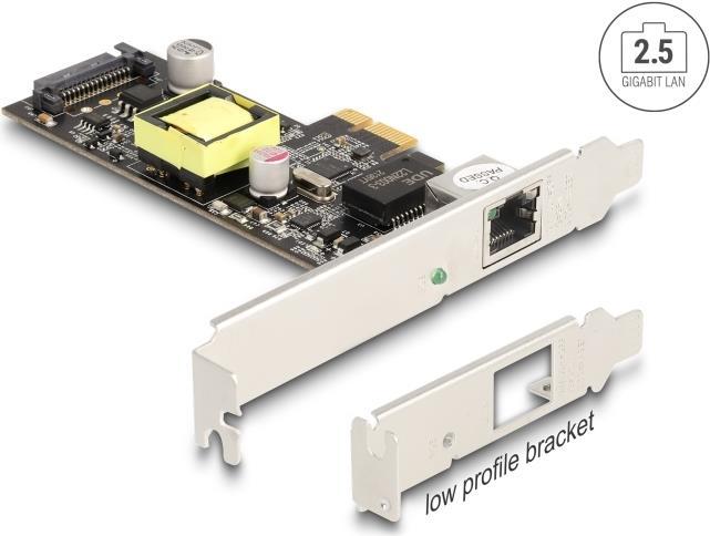 Productafbeelding Delock PCI Express x1 kaart naar 1 x 2,5 Gigabit LAN PoE+ i22 (Mini PCI Express)