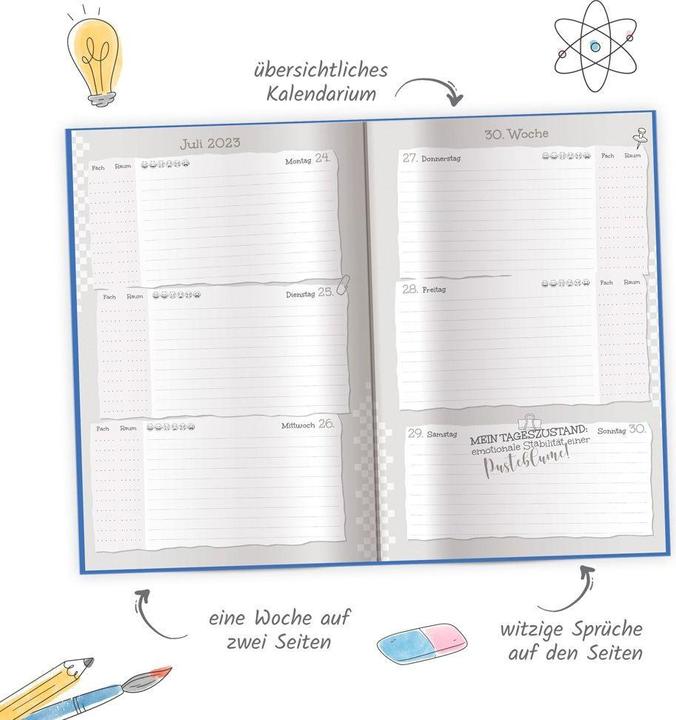 Actual product image Pupils' calendar Specials with padding Peace 23/24 (Hardcover, German)