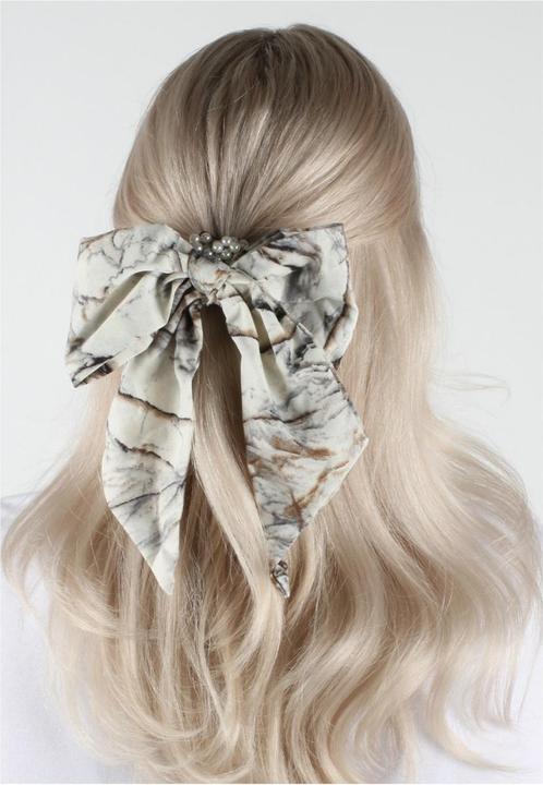 Immagine prodotto Trisa Capelli - Scrunchie e fermagli per capelli con perle, grigio (Elastico per capelli)