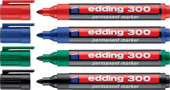 Produktbild Edding Permanent Marker 300 (Rot, 3 mm, 1 x)