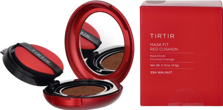 Actual product image TirTir Mini Size Mask Fit Red Cushion Foundation - Full Coverage, Weightless (#35N Walnut)