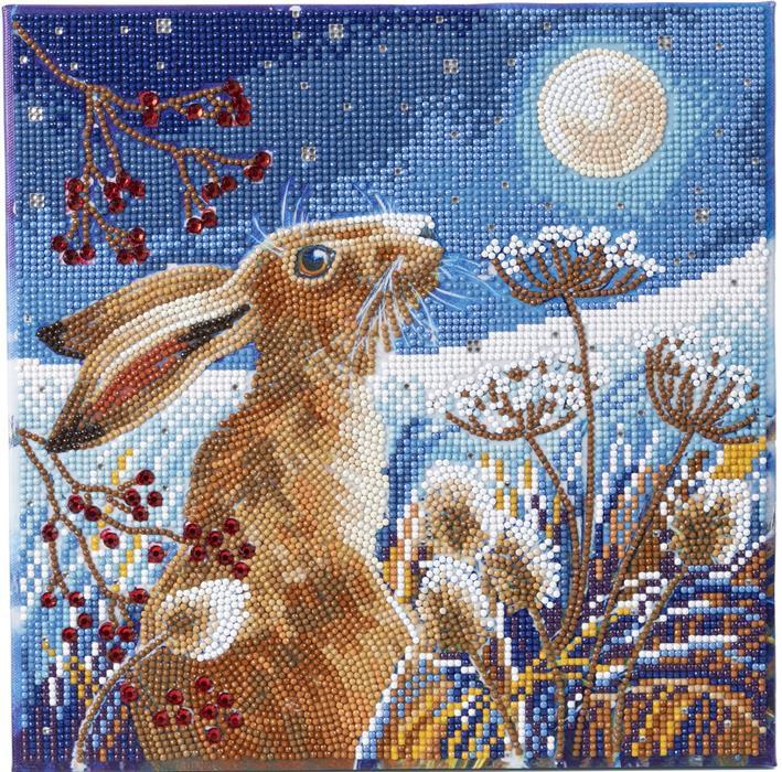 Produktbild Craft Buddy Mondsüchtiger Hase, Bild 30x30cm Crystal Art