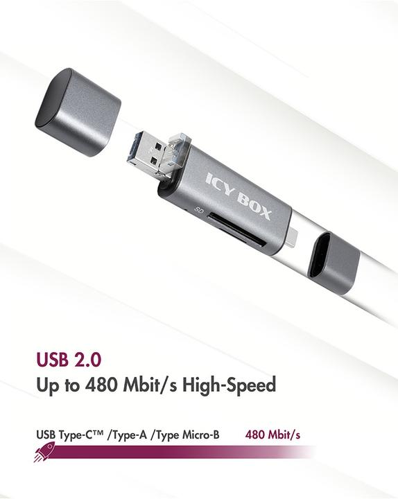 Image du produit Icy Box Ib-Cr200-C (USB, USB 2.0 Micro-B)