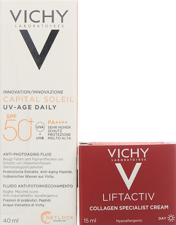 Actual product image Vichy Capital Soleil UV Age + Lift CS15ml Free 2023 (Sun cream face, SPF 50+, 40 ml, 150 g)