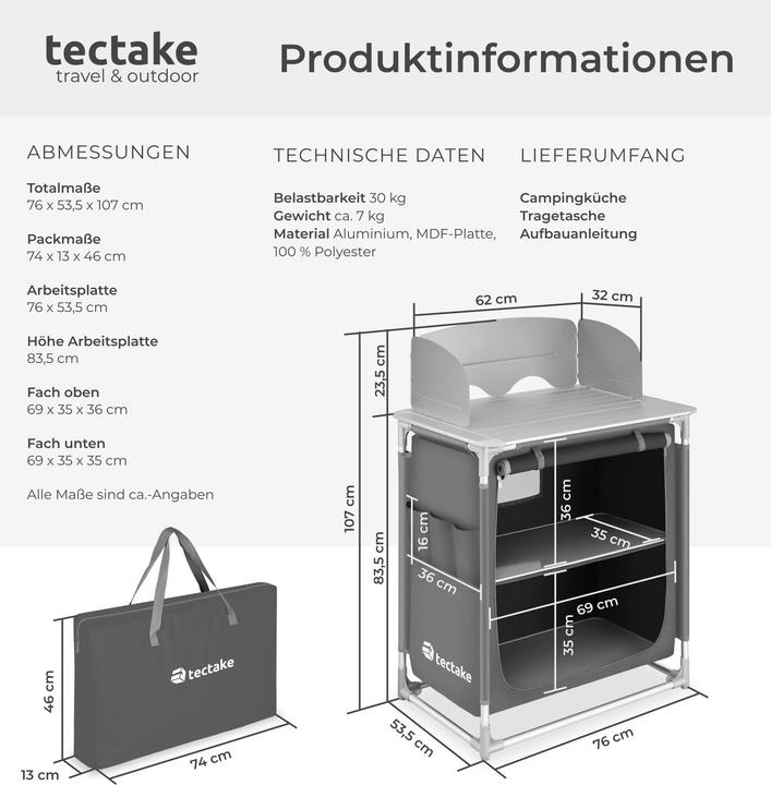 Produktbild tectake Campingküche