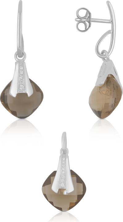 Muau Schmuckset (Silber 925, Silber Rhodiniert weiss)