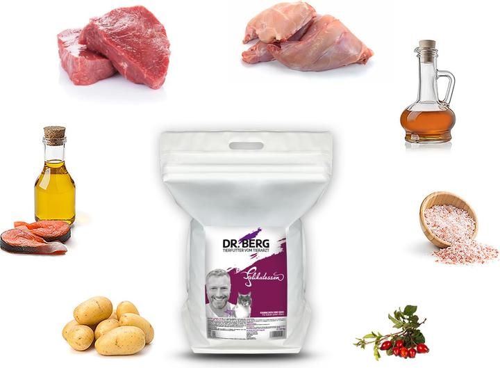 Image du produit Dr. Berg Nourriture sèche Felikatessen lapin+boeuf, 1 kg (Adulte, 1 pcs, 1000 g)