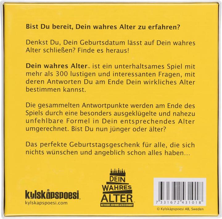 Produktbild Gesellschaftsspiel "Dein wahres Alter" (Deutsch)