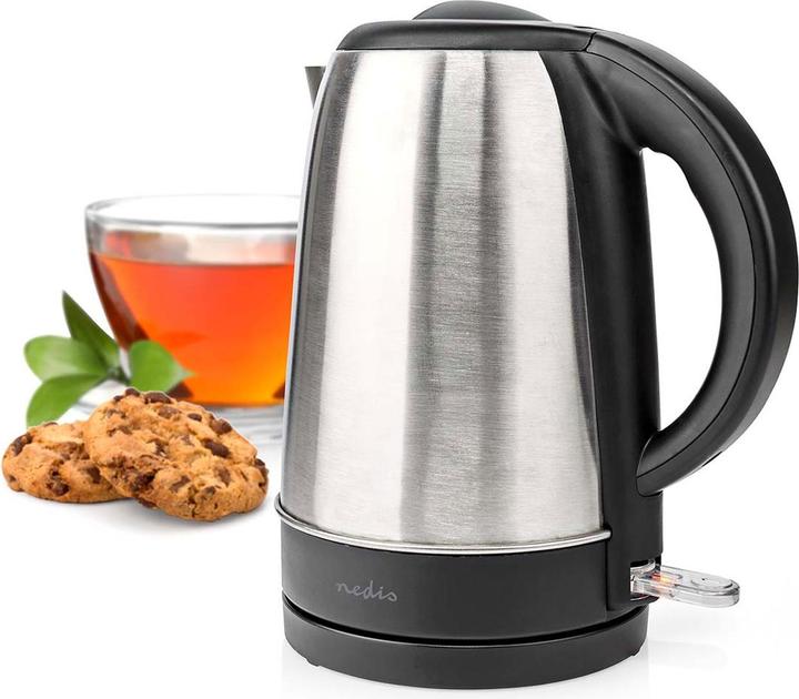 Nedis Kettle - 360° rotating base - Dry-boil protection - Strix control - Concealed heating element - (1.70 l, EU plug)