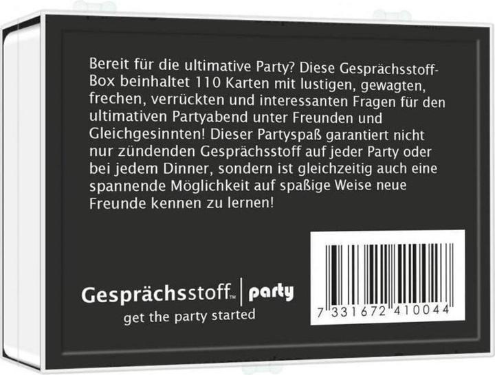 Produktbild Gesprächsstoff: Party (Deutsch)