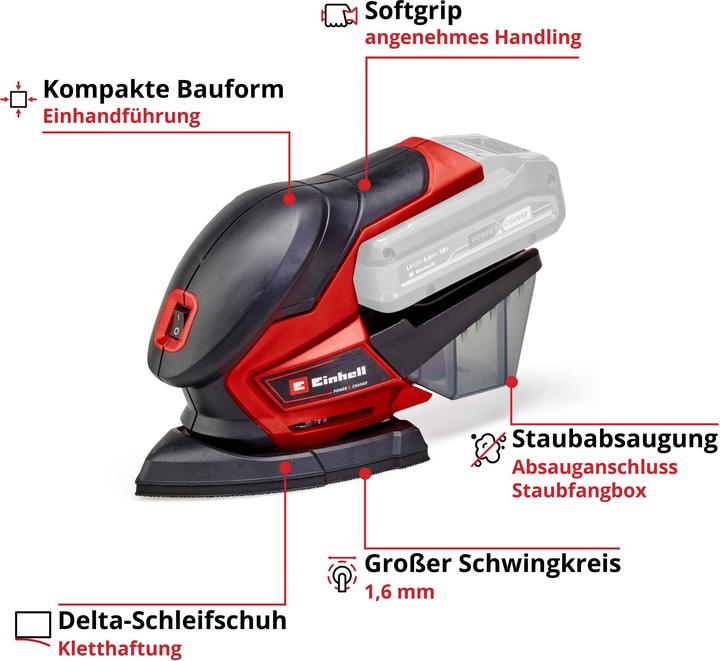 Produktbild Einhell TE-OS 18/150 Li Solo (Multischleifer)