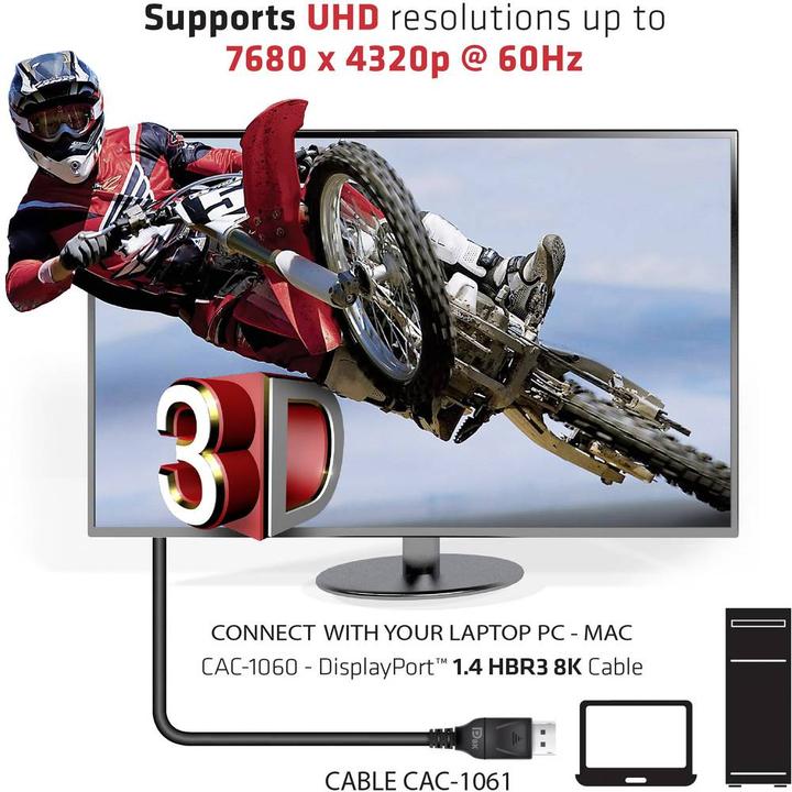 Produktbild Club 3D DisplayPort — DisplayPort (5 m, DisplayPort)