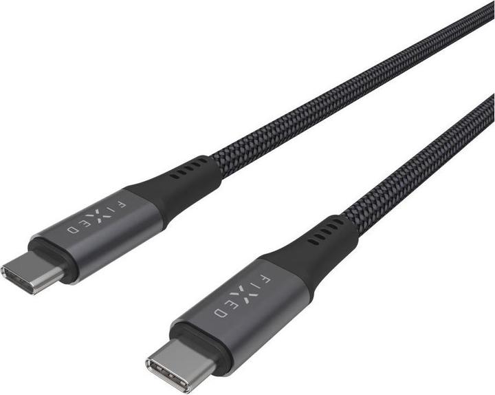 Produktbild Fixed Flechtkabel USB-C/USB-C, 1,2m, USB4 gen2 20Gbps, 4K 60Hz, 240W, grau (1.20 m, USB 4.0, 240 W)