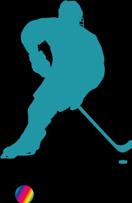 Produktbild Bügelbilder Bügelbild Hockey Player Silhouette in grau (1 x)