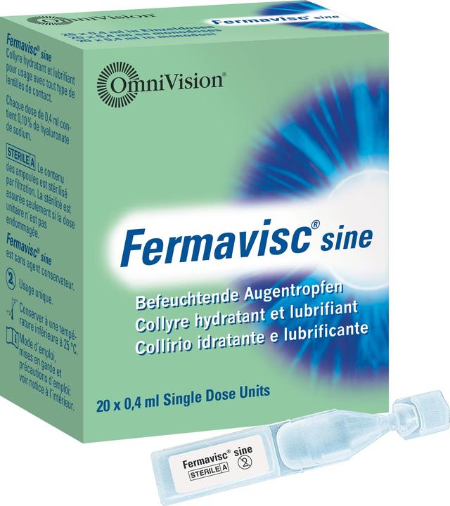 Actual product image OmniVision Eye drops Fermavisc Sine SDU (8 ml, 20 x 0.4 ml)