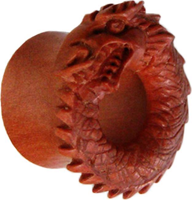 Star Piercing Flared Tunnel Wikingerschlange aus Sawo Holz (ohne Messing, Organisch)