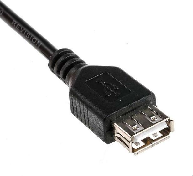 Produktbild Rs Pro USB-Kabel, USBA / USBA, 250mm USB 2.0 Schwarz (0.25 m)