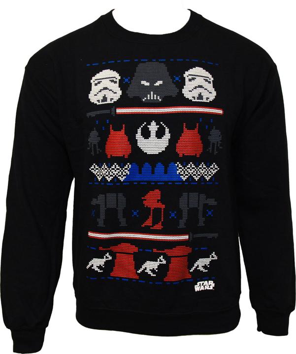 Produktbild Star Wars Weihnachtspullover mit DarkSideNorwegermuster (M)