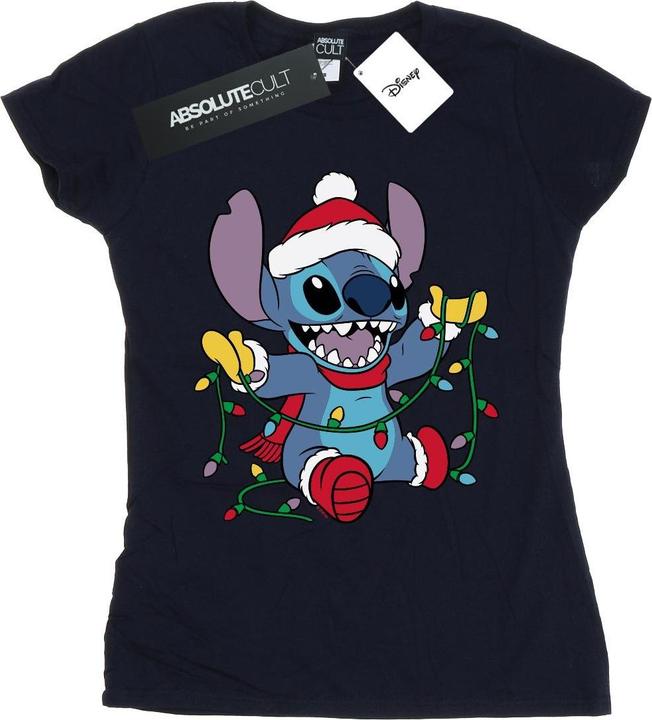 Disney Lilo And Stitch Christmas Lights TShirt (XXL)