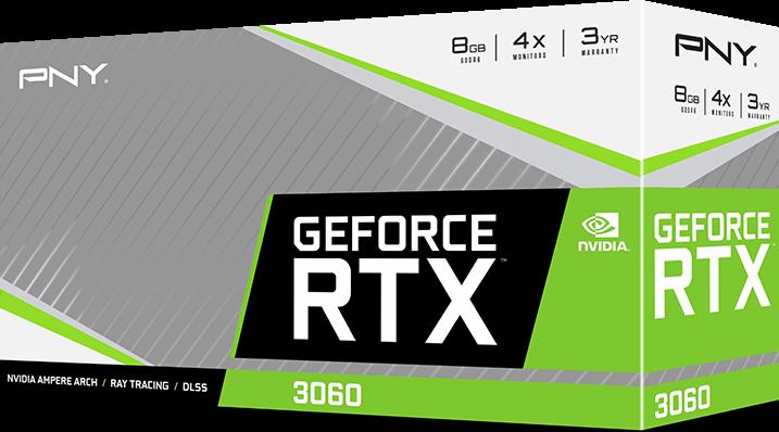 Produktbild PNY GEFORCE RTX™ 3060 8GB Verto Dual Fan Edition Grafikkarte (8 GB)
