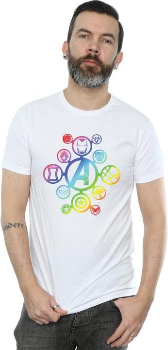 Produktbild Avengers Infinity War Regenbogen Icons TShirt (S)