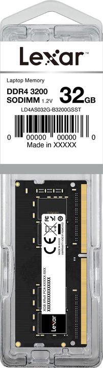 Produktbild Lexar LD4AS032G-B3200GSST (1 x 32GB, 3200 MHz, DDR4-RAM, SO-DIMM)
