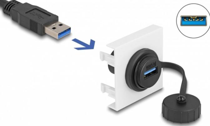 Delock Easy 45 Modul SuperSpeed USB 5 Gb (0.05 m, USB 3.2 Gen 1)