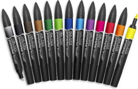 Produktbild Winsor & Newton Brush marker 12+1 lebendige Töne (Mehrfarbig, 12 mm, 13 x)