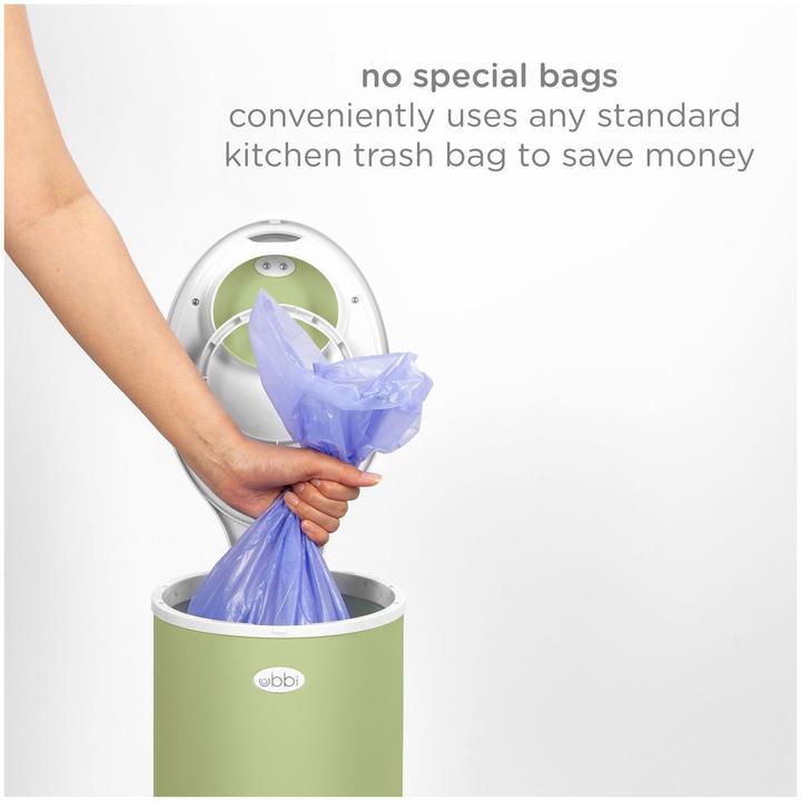 Actual product image Ubbi Windeleimer aus Edelstahl grün